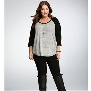 Torrid Knit Raglan Swing Tee Size 1 (16/18) R16